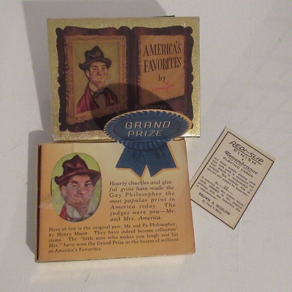 Promotional playing cards, America's Favorites by Major, Vintage, mid 1900s - Picture 3 of 11